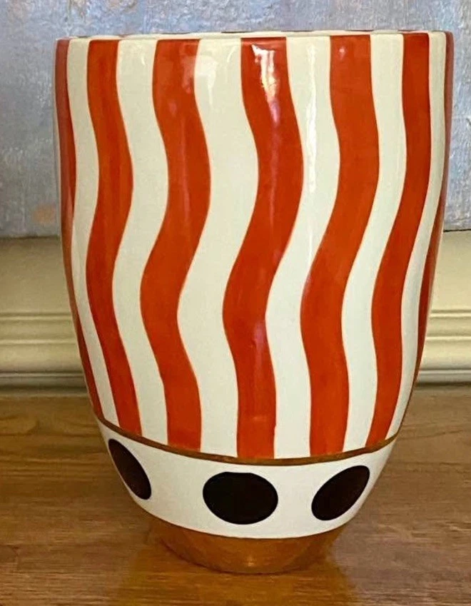 Jarrón 11” Federico De Luca Post Moderno Memphis Group Carnivale De’Arte Foto 3 de 4