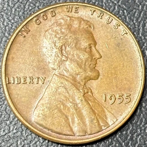 1955 Lincoln Wheat Cent • Fine to XF Extra Fine • Philadelphia Mint • Semi-Key