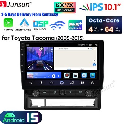 Android15 Carplay 4+64GB 10.1''Car Radio GPS Navi RDS For Toyota Tacoma 2005-2015