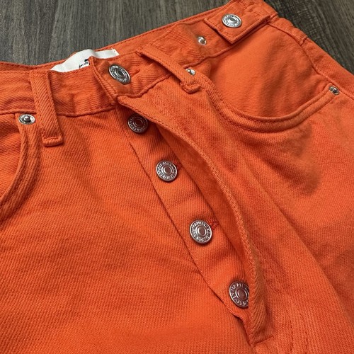 $158 7 For All Mankind Cutoff Shorts Women’s Size 30 Orange - Afbeelding 11 van 12