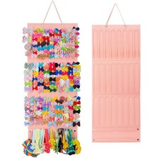 Girly Pink Hair Accessory Organizer Holder for Bows Clips Ties Scrunchies