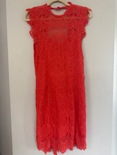 New With Tag Free People Coral Lace Backless High Neck Midi Dress Women’s Large