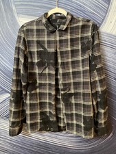 All Saints, Button Down, Floral, Plaid Shirt, XS