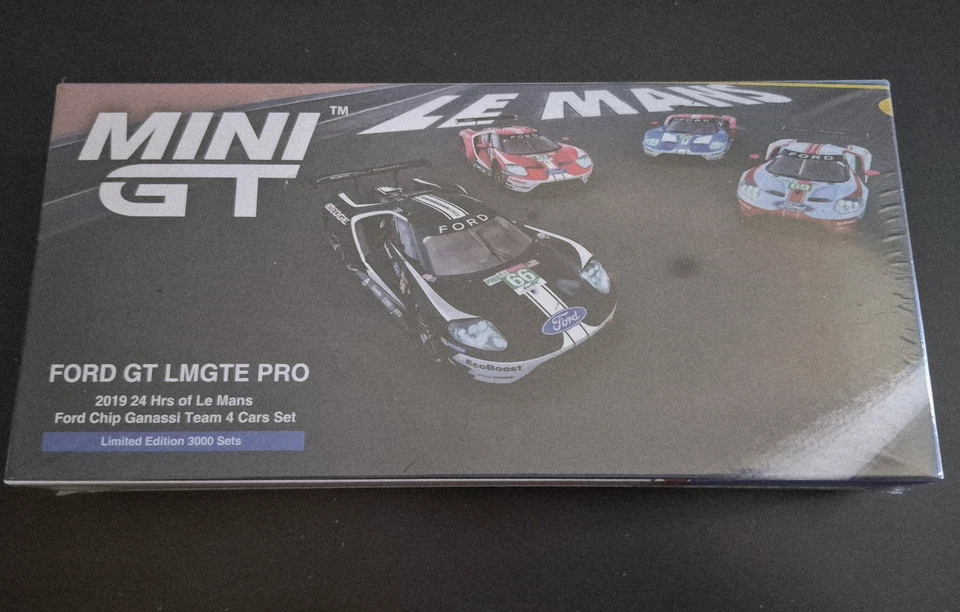 Mini GT Ford GT LMGTE Pro 2019 24 horas Le Mans Ford Chip Ganassi Team Set 1:64 Foto 3 de 4