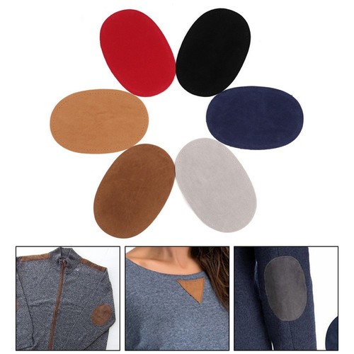 Faux Suede Leather Oval Elbow Knee Patches 10 Pairs for Clothing Restoration - Picture 3 of 21