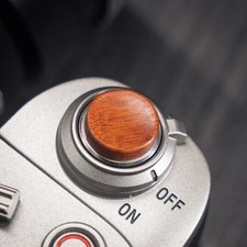 Shutter button sticker made of solid wood 11mm suitable for Nikon Sony Fuji