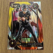2024 Panini Select - Club Level Luke McCaffrey #279 Red & Yellow Shock Prizm...
