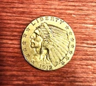 1912 $2.50 Gold Indian Quarter Eagle, High Grade Original Luster 2 1/2 Type Coin