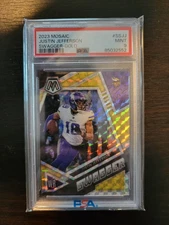 Justin Jefferson 2023 Mosiac Swagger Gold /10 PSA 9