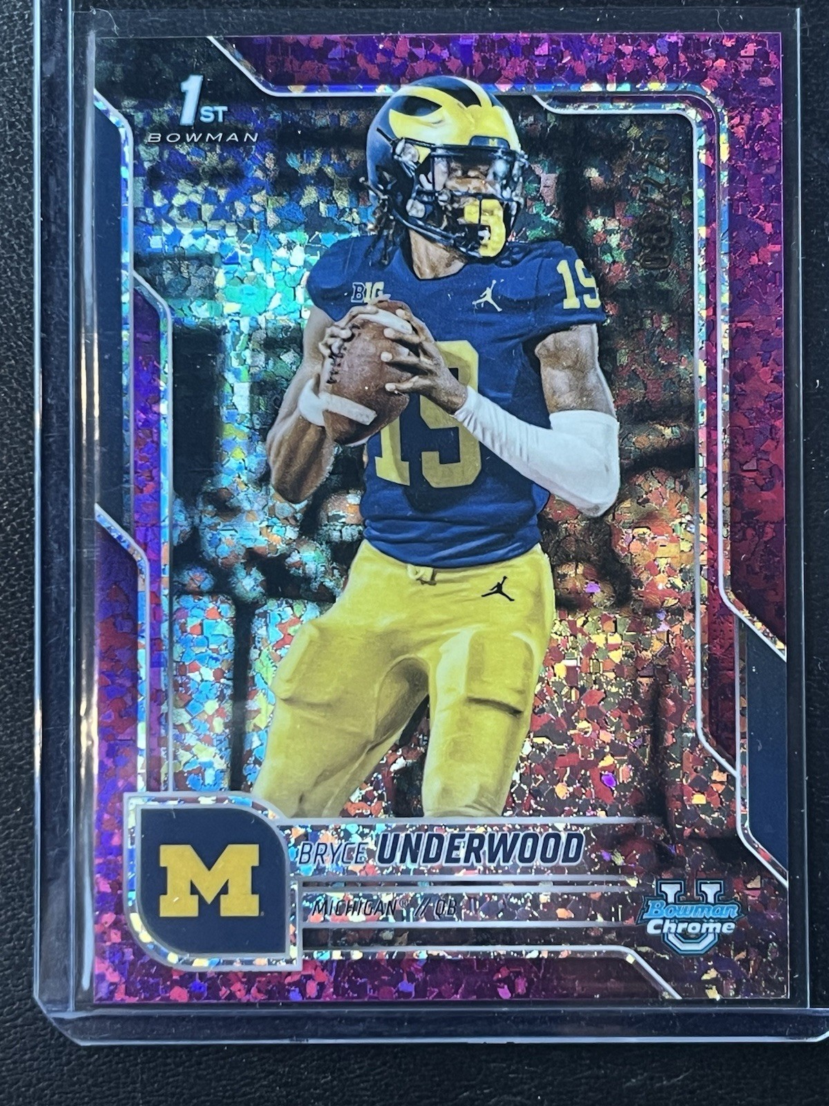 2025 Bowman U Chrome Bryce Underwood 1st Bowman Fuchsia Mini Diamonds /225