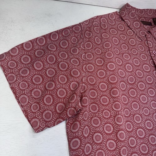 TORI RICHARD Honolulu Silk Blend XL Geometric Hawaiian Short Sleeve Shirt - Picture 4 of 17