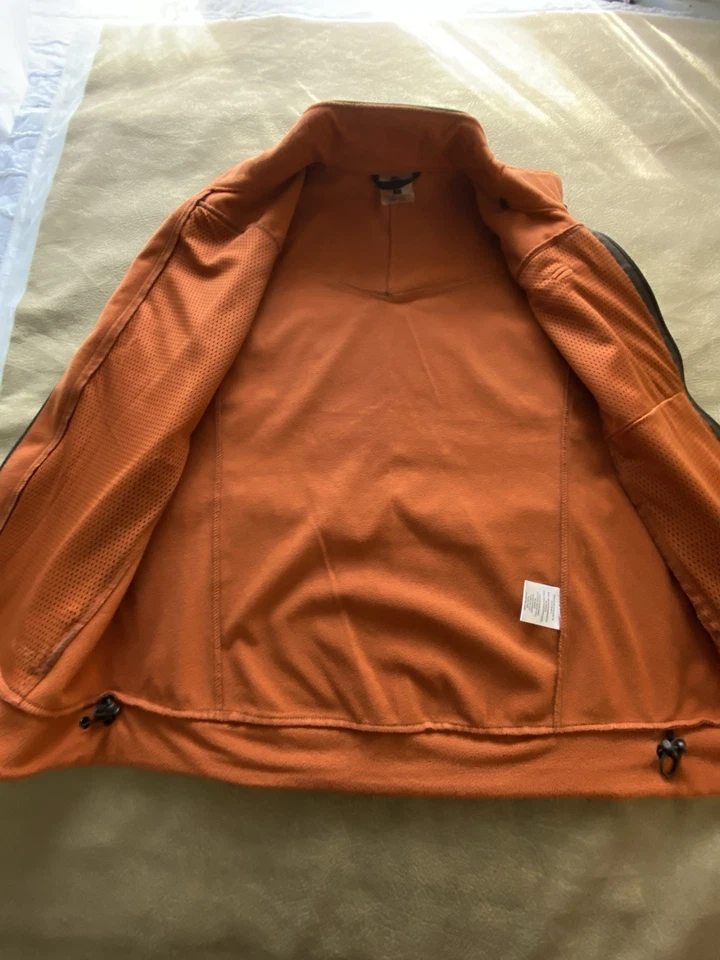 Chaleco Roper Softshell Forrado de Vellón Gris y Naranja Cremallera Completa Chaqueta Para Hombres Talla L Foto 3 de 4