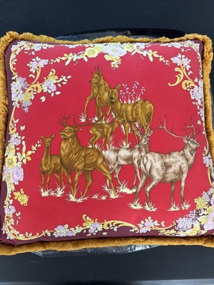 90s Gianni Versace Double-Faced Silk Accent Pillow