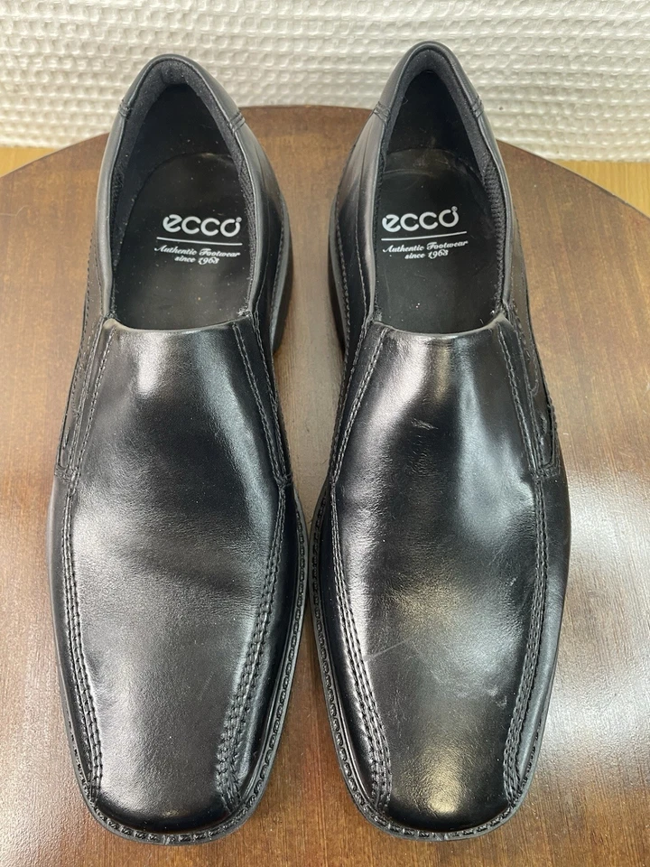 ECCO New Jersey Black Men's Leather Slip-on Size EU 41 US 7-7.5 Comfort Academia - Image 3 of 4