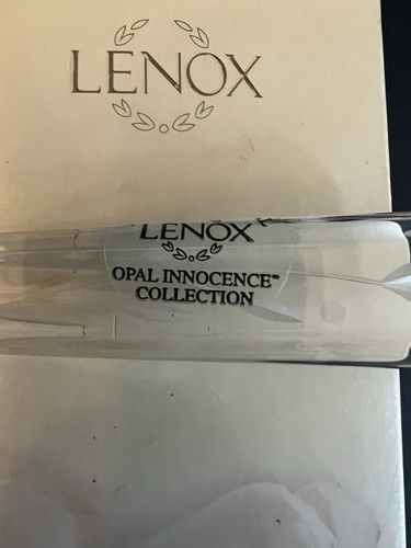 Lenox Wedding Promises Opal Innocence Handcut Lead Crystal Dessert Server W/ Box - Picture 3 of 5