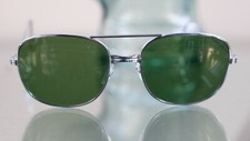 Vintage USAF United States Air Force Aviator Sunglasses Silver Wrap Around Rare