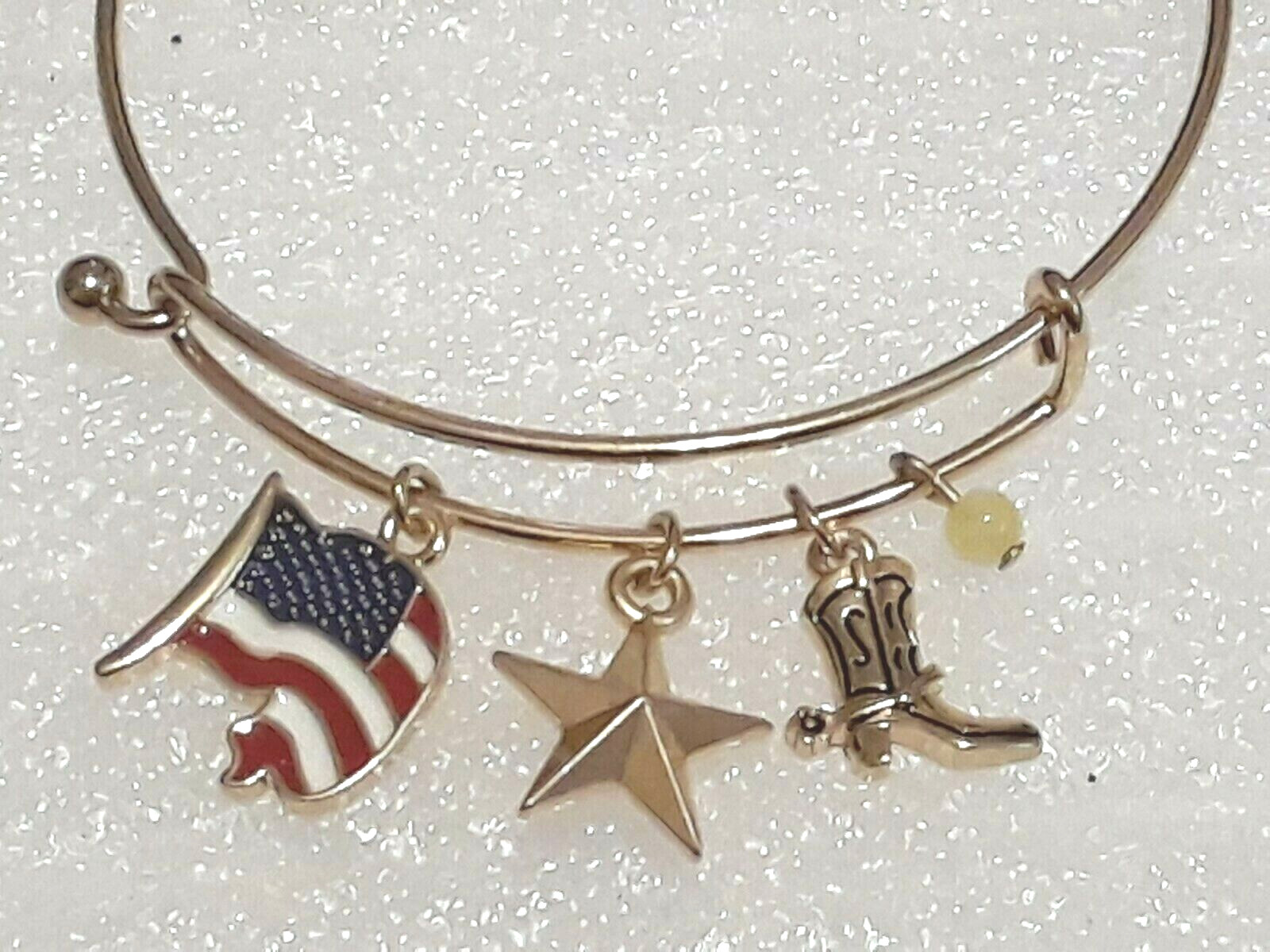 Adjustable slide bangle bracelets with charms. co… - image 4