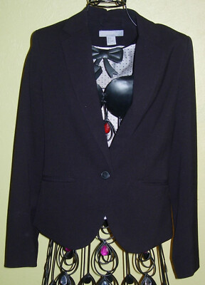 66) elegant black ladies suit size 36 - by H & M