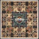 48" Black Marble Center Dining Table Precious Inlay Mosaic Arts Top Home Decors