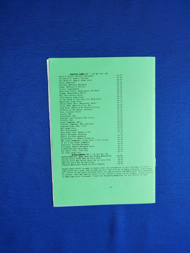 The Guardroom Catalog - One Stop Shot for Wargames October 1994 - Foto 2 di 2