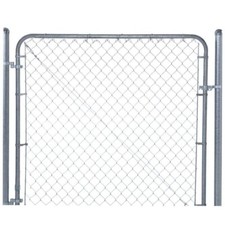 Expandable Chain Link 6 ft. W x 4 ft. H Galvanized Steel Fence Gate Kit