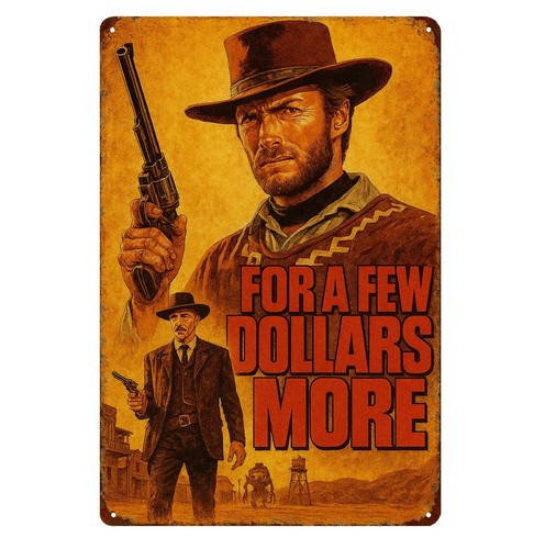 Für ein paar Dollar mehr Film Metall Poster - Sammlerschild - Größe: 20x30cm - Bild 1 von 4
