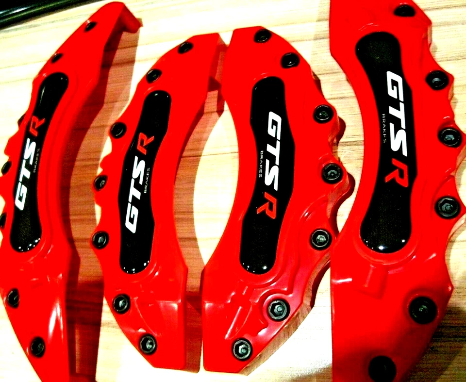 KIT JUEGO FUNDAS PINZA FRENO PARA SUBARU DELANTERO TRASERO SUV ROJO Forester para Isuzu GT Foto 2 de 4