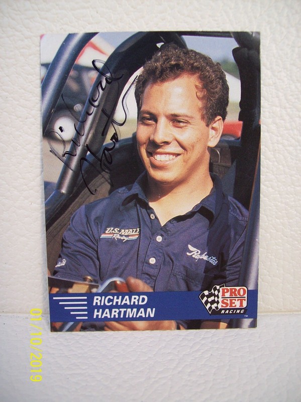 SIGNED Richard Hartman AUTOGRAPHED 1991 PRO SET Racing NHRA Funny Car Card #24