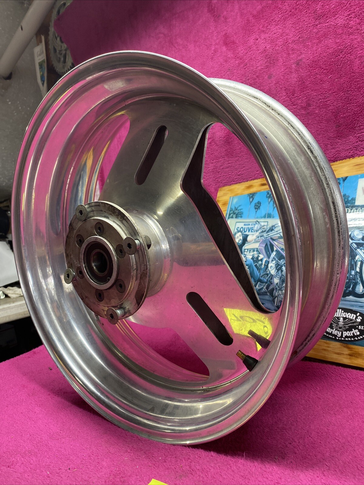 buell pm wheel 17 x 5.5 aluminum spun rear mag dragbike fxr Harley ...