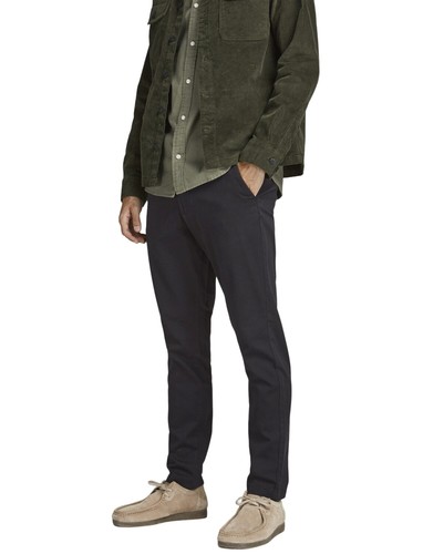 Pantaloni Chino Jack & Jones Jpstmarco Jjdave | Slim Fit, 98% Cotone 2% Elastan, Orli Ripiegati