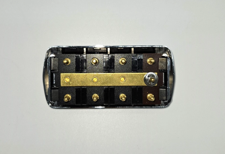 Nuevo interruptor de ventana eléctrica Chevrolet Bel Air 1955-1957 cromado de 4 botones Foto 3 de 4