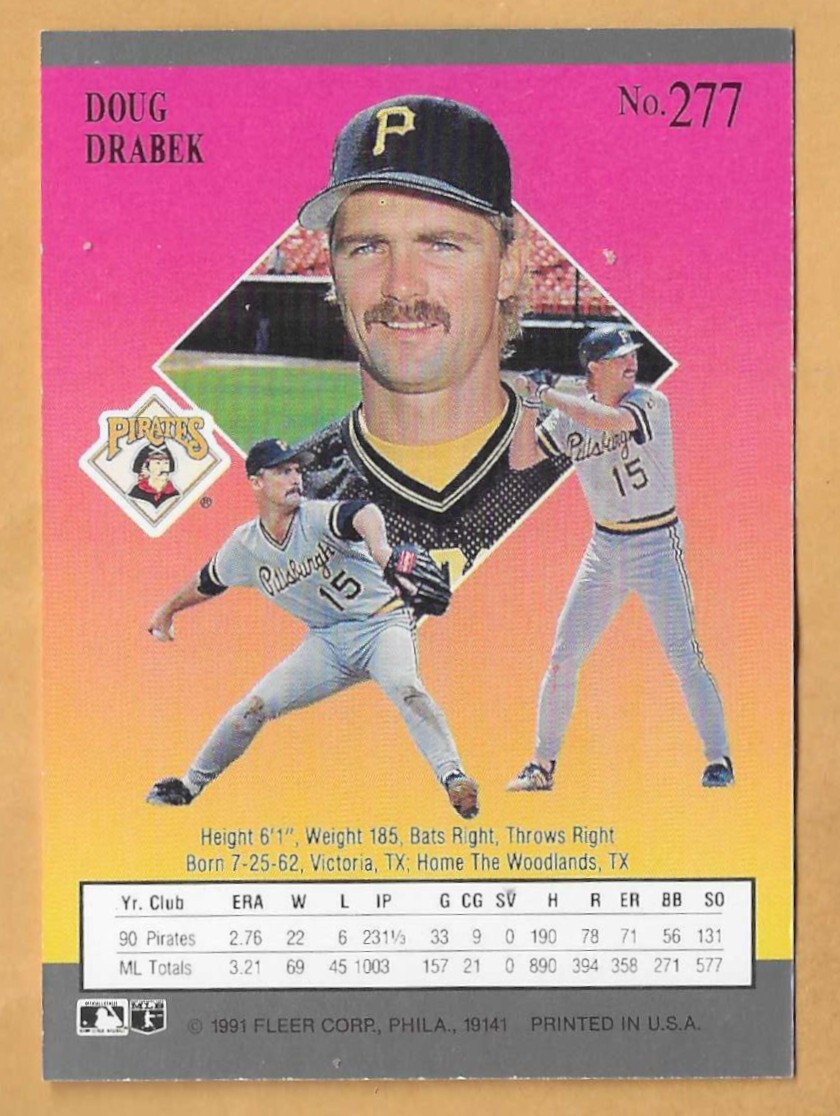 DOUG DRABEK PITTSBURGH PIRATES #277 - FLEER ULTRA 1991 | eBay