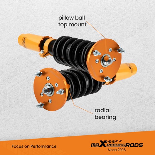 Full Coilovers Shocks & Springs Kit For BMW Z4 (E85) 03-08 RWD Adj. Height - Picture 4 of 11