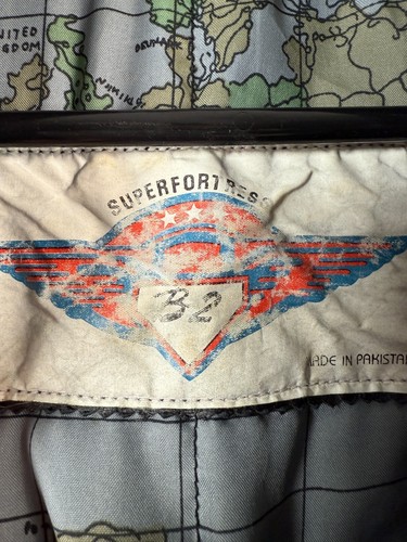 Bomber vintage Superfortress uomo con bottoni B-2 vera pelle nero taglia L 25x26 - Foto 8 di 18