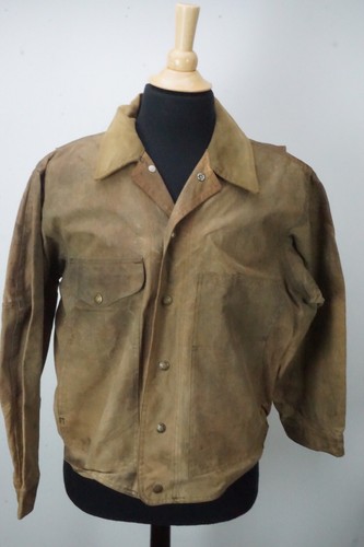 Filson 420Cotton Tin Cloth Short Cruiser Jacket VINTAGE Made in USA Sz M
