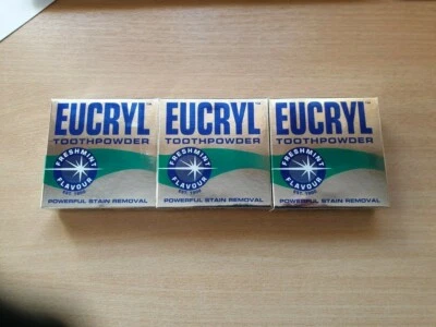 EUCRYL Fresh Mint Powerful Whitening Stain Removal Tooth Powder - X3 50g £8.39