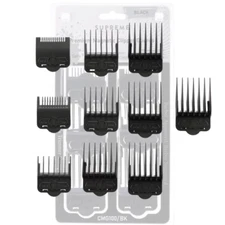 Supreme Trimmer Magnetic Guide Combs | 10 Guards for Clippers | CMG100 Black