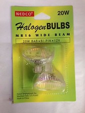 54 PIECES (27X2PACK) NEDCO 20MR16/BLUE  20W BLUE MR16 BAB BI PIN 12V  HALOGEN  