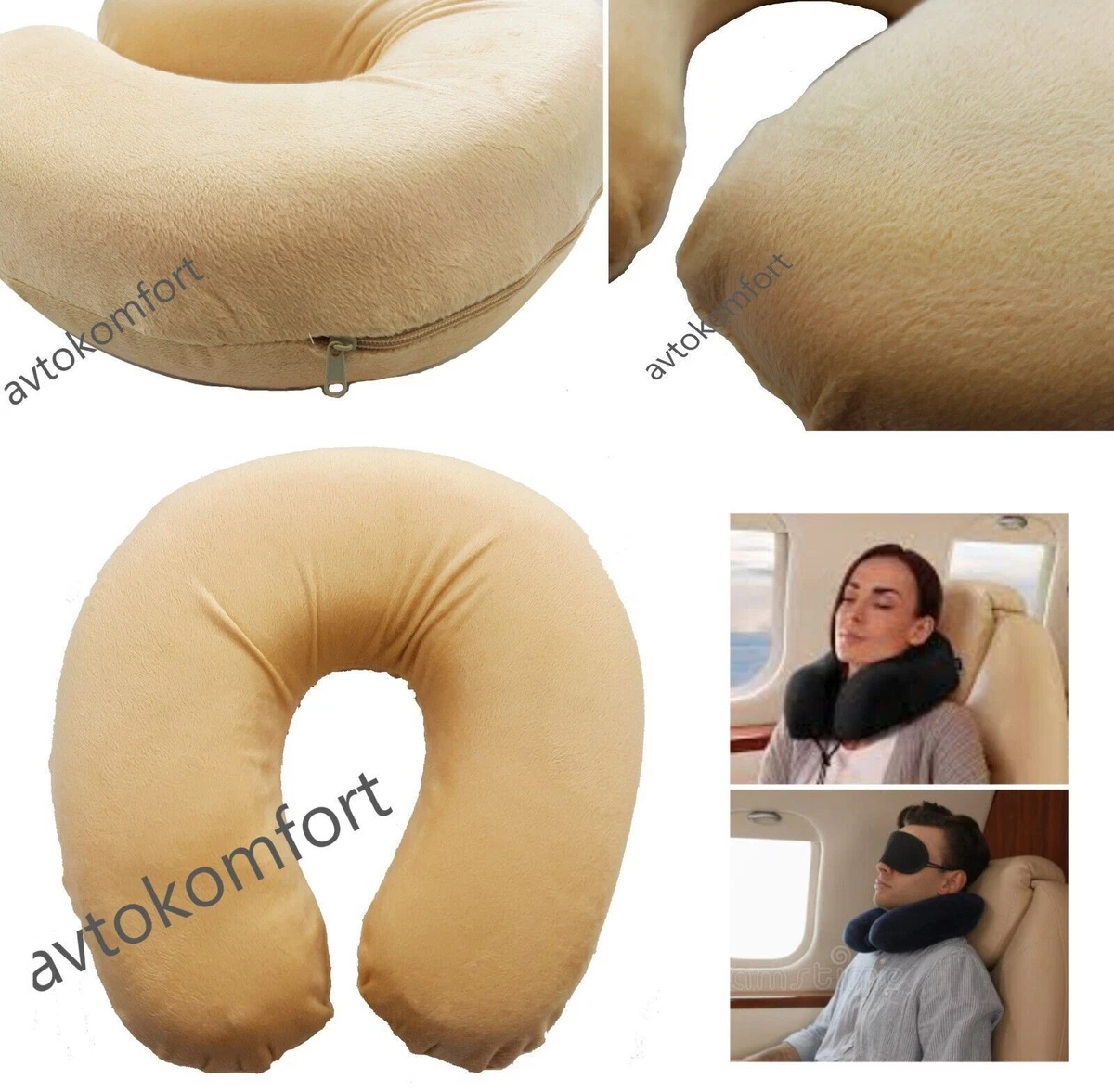 Almohada de viaje para el cuello Coche Avión Soporte cómodo Cojín