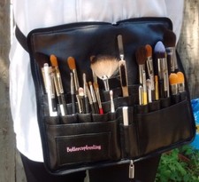 Extra large belt/strap Makeup Brush PU. Pro professional Cosmetic Brush holder.