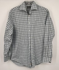 Thomas Dean Mens Striped Button Down Shirt Size Large Flip Cuff