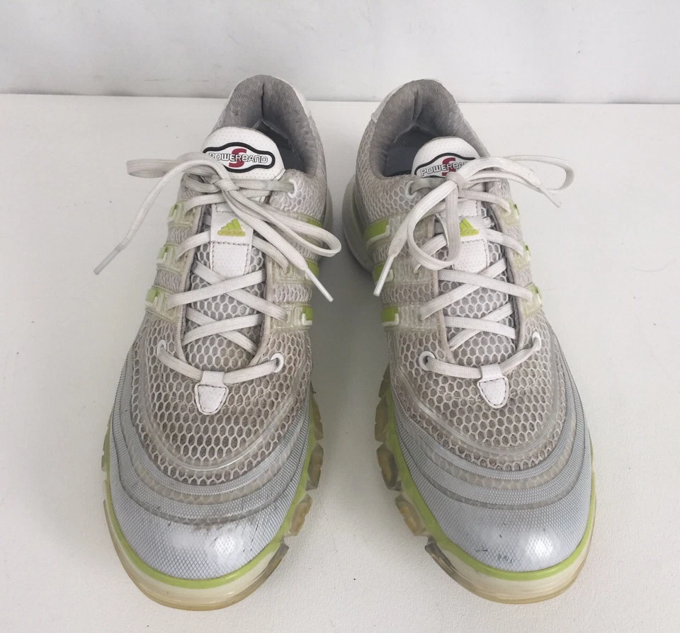 Туфли для гольфа мужские Adidas Powerband шасси серебристые и зеленые размер 8,5 - Изображение 4 из 4