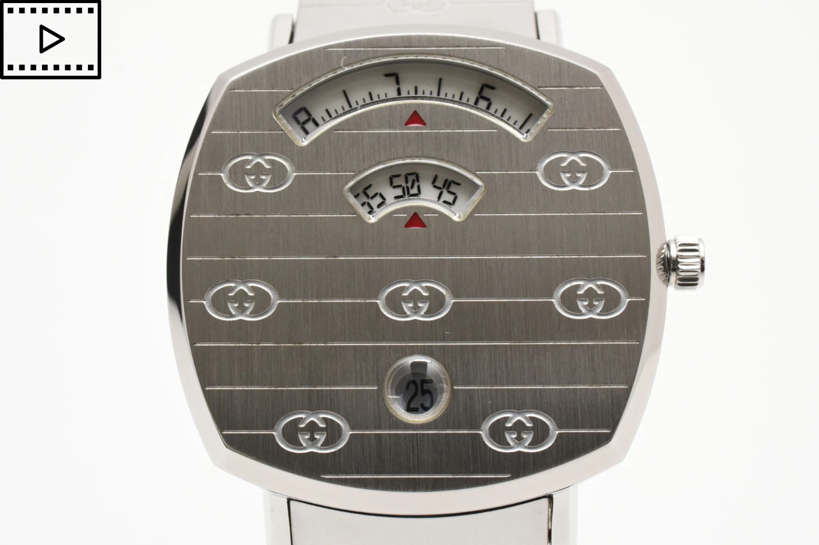 [Top COMME NEUF avec boîte] Montre à quartz pour homme GUCCI Grip 157,4 YA157401 argent du JAPON