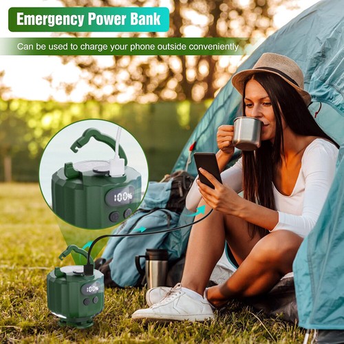 Tent Ceiling Fans for Camping with Light and Remote Control USB Battery 5V/2A - Picture 8 of 13