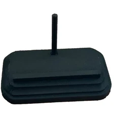 Megalodon Fossil Shark Tooth Stand, Rectangular  Shape W/ Clipped Corners