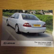 LEXUS LS 430 LS430 Facelift 4.3 V8 7" x 5" UK Press Photo Photograph Sept 2003