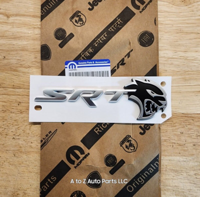 NEW 2017-2023 Dodge Challenger SRT HELLCAT 3-D Rear Spoiler Emblem, OEM Mopar