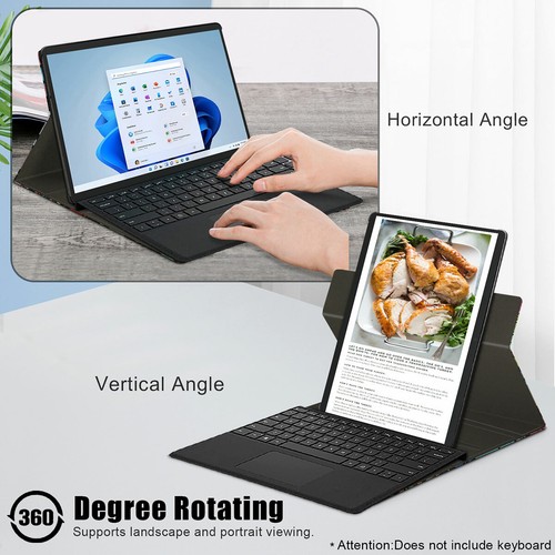 Per Microsoft Surface Pro 8 13"" supporto rotante pellicola custodia in pelle - Foto 56 di 75
