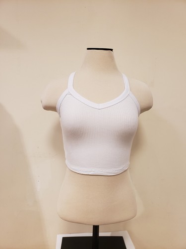 Women Basic Solid Casual Ribbed Sleeveless Cami Crop Tank Top Shirt RT52492 - Picture 9 of 21
