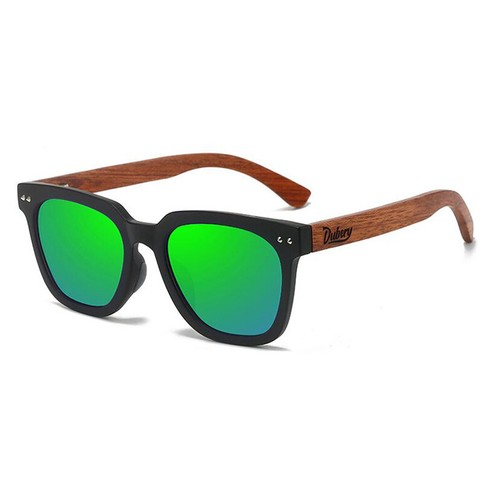 DUBERY Hombres Mujeres Madera Polarizada Cuadradas Gafas de Sol Madera Templo Gafas al aire libre - Imagen 17 de 24